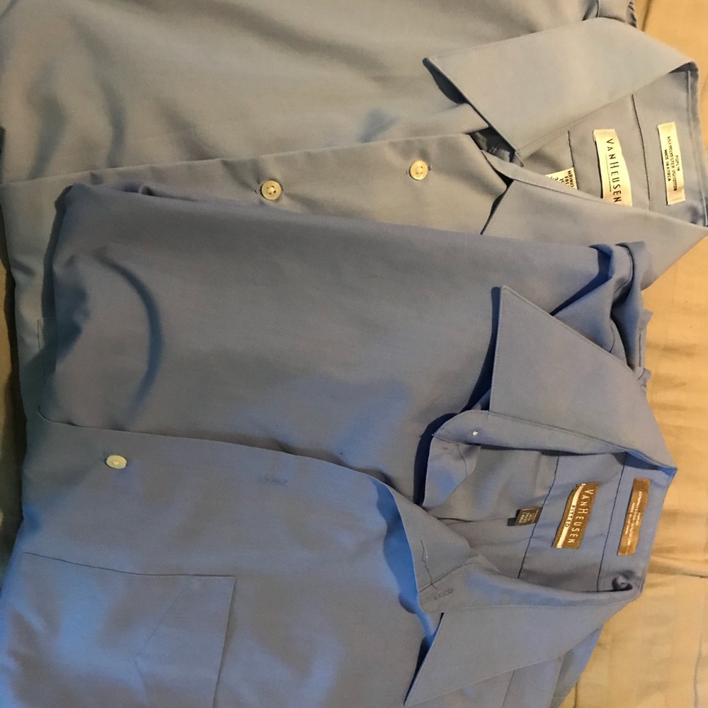 Fitted Van Heusen Long sleeve Dress Shirts